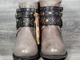 Old Gringo Yippee Ki Yay Ankle Boots Womens 9 1/2 B Cowgirl Studs Buckle Western